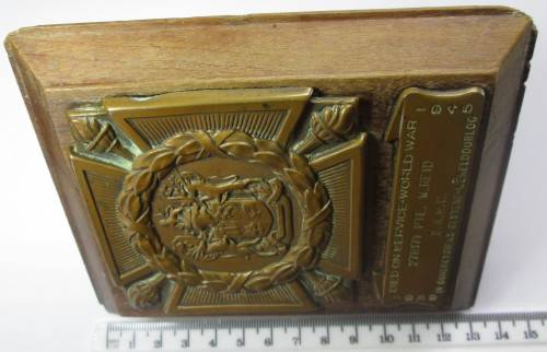 WWII 1939-1945 PLAQUE OF PTE W. REID S.A.M.C No 278171 DIED ON SERVICE WORLD WAR - RAKM/130