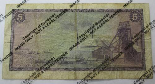 FIVE RAND SOUTH AFRICA BANKNOTE SERIAL No F234 135655 - RAKN/159