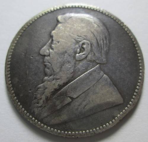 ONE SHILLING 1892 ZAR *SILVER* COIN - RAKC/273