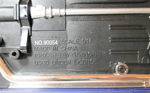 1967 SHELBY GT-500KR No 90054 JADA TOYS MADE IN CHINA - RAKV/35