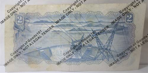 TWO RAND REPUBLIC OF SOUTH AFRICAN RESERVE BANK SERIAL No D67 594868 BANKNOTE - RAKN/107