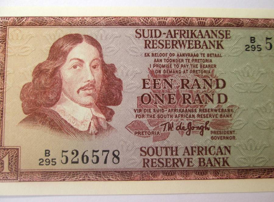 One Rand Republic of South Africa Serial Nr B295 526578