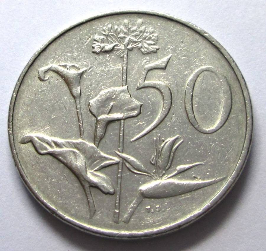 1975 Republic of South Africa 50 Cents