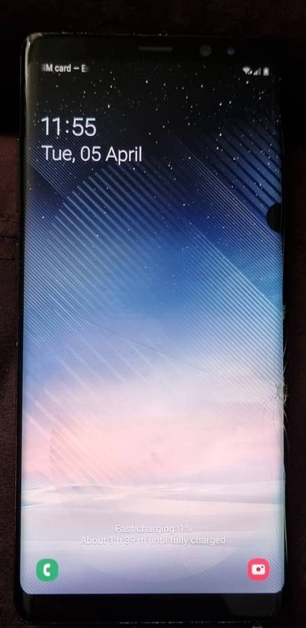 Samsung Note 8 repair or parts - NB PHONE WORKS, NEEDS NEW SCREEN