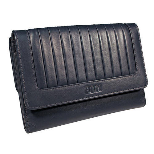 Genuine Leather Navy Ladies Purse by BOO!