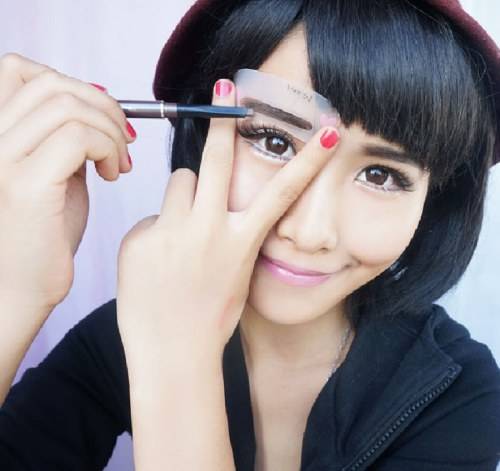 THE POPULAR EYEBROW STENCIL TOOL MAKEUP EYE BROW TEMPLATE SHAPER MAKE UP TOOL 3 STYLES/SET