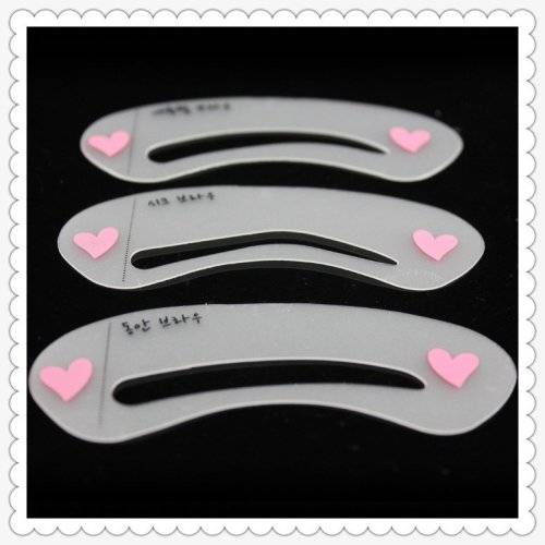 THE POPULAR EYEBROW STENCIL TOOL MAKEUP EYE BROW TEMPLATE SHAPER MAKE UP TOOL 3 STYLES/SET