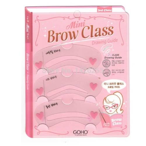 THE POPULAR EYEBROW STENCIL TOOL MAKEUP EYE BROW TEMPLATE SHAPER MAKE UP TOOL 3 STYLES/SET