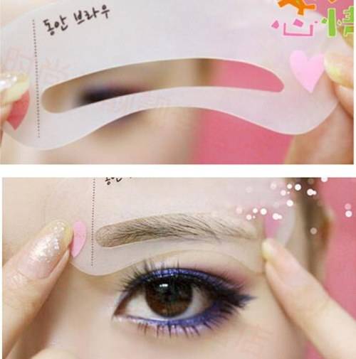 THE POPULAR EYEBROW STENCIL TOOL MAKEUP EYE BROW TEMPLATE SHAPER MAKE UP TOOL 3 STYLES/SET