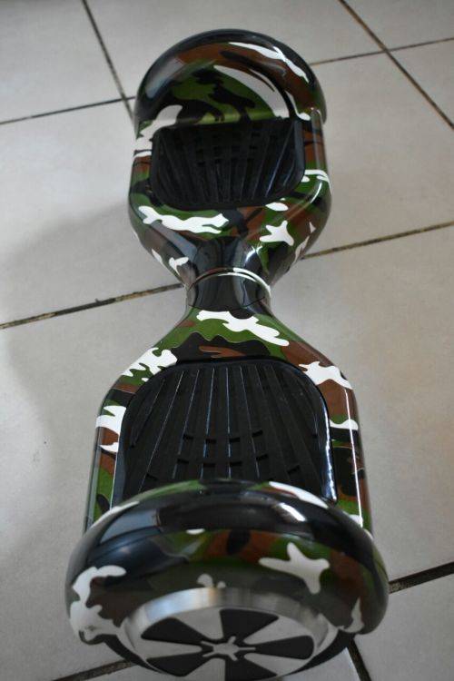 GREY CAMOUFLAGE COLOR HOVERBOARD WITH BLUETOOTH & LED LIGHTS WITH OR WITHOUT HANDLE
