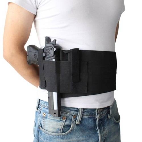 SILVER KNIGHT RIGHT HAND MULTIFUNCTION OUTDOOR NEOPRENE FABRIC BELLY WAISTBAND CONCEALED HOLSTER