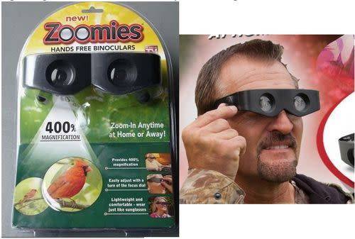 ZOOMIES 400% MAGNIFICATION MAGNIFYING MAGNIFIERS GLASSES TELESCOPE HANDS FREE BINOCULARS