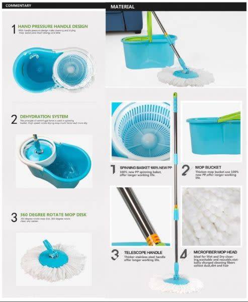 360 ROTATING MAGIC MOP WITH BUCKET