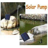BRUSHLESS FOUNTAIN POND ROCKERY SOLAR WATER PUMP 12 X 8CM SQUARE PANEL 7V 150L/H