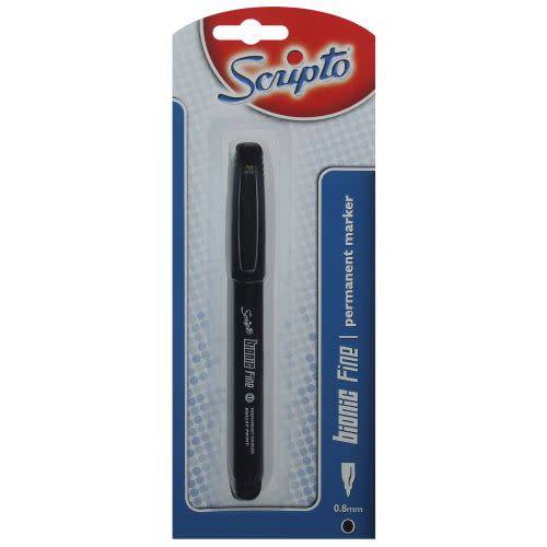 Scripto Bionic Fine Permanent Marker  Black