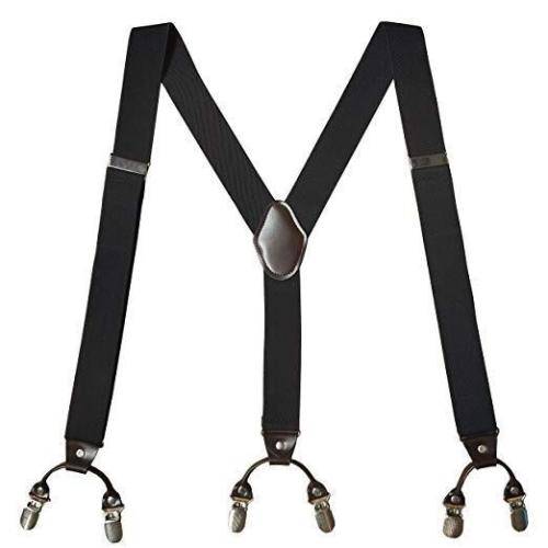 6 Clips Metal Y-Back Suspenders