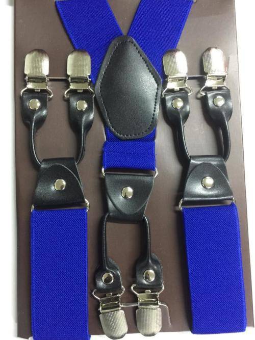 6 Clips Metal Y-Back Suspenders