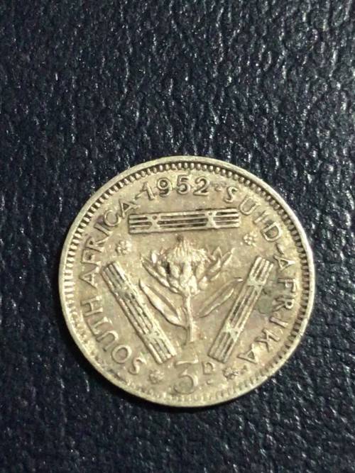 1952 3 PENCE UNION
