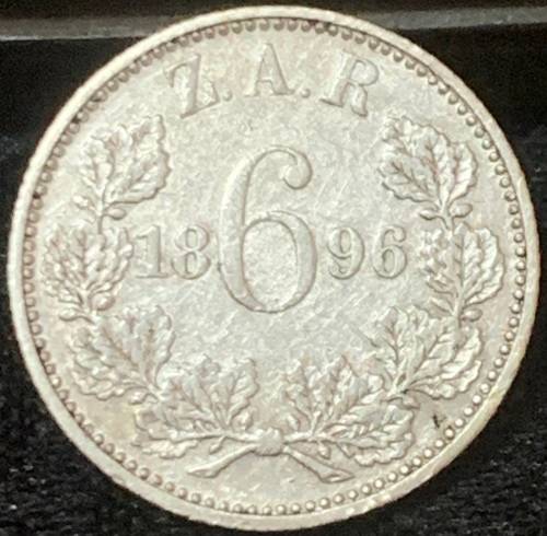 1896 SIXPENCE (ZAR) COIN FULL DETAIL