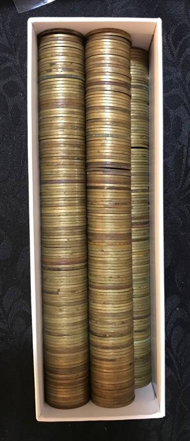 1961-1964 SOUTH AFRICA 500 MIX HALF CENTS FROM UNC TO F (COPPER) BID PER COIN