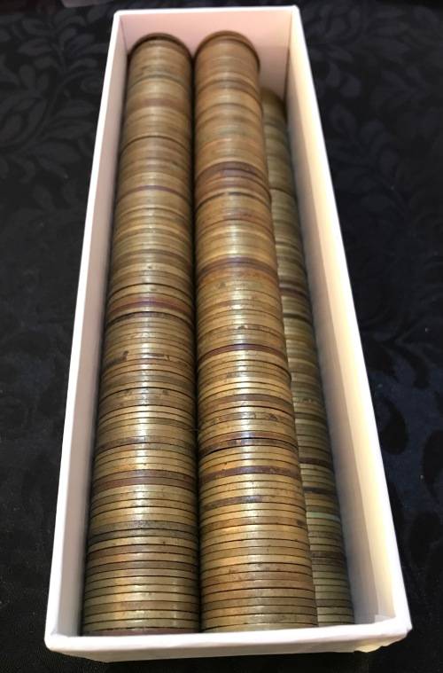 1961-1964 SOUTH AFRICA 500 MIX HALF CENTS FROM UNC TO F (COPPER) BID PER COIN