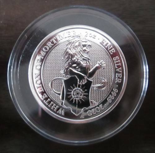 QUEEN'S BEASTS...2oz.. ( LION )... DOUBLE THICK ... 999.9% PURE SOLID  SILVER