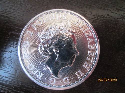 ( LOW START )  2020   BRITAIN'S  BRITANNIA     1oz    999.9%      PURE SOLID SILVER