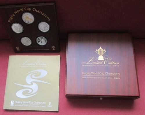 RARE  2011  LIMITED EDITION   RUGBY WORLD CUP CHAMPIONS  PROOF SET NUMBER 26 OF 2011