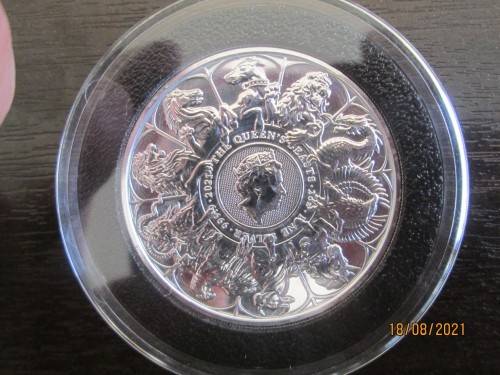 2021  TWO OUNCE        QUEEN`S  ` TEN BEAST `  COMPILATION    999.9% PURE SILVER