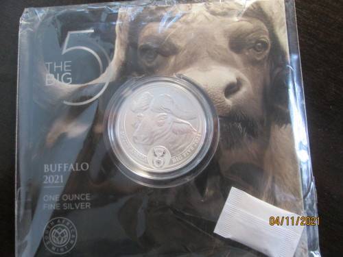 2021    BIG 5 SERIES      CAPE BUFFALO       BRILLIANT SILVER           ( STILL SEALED )