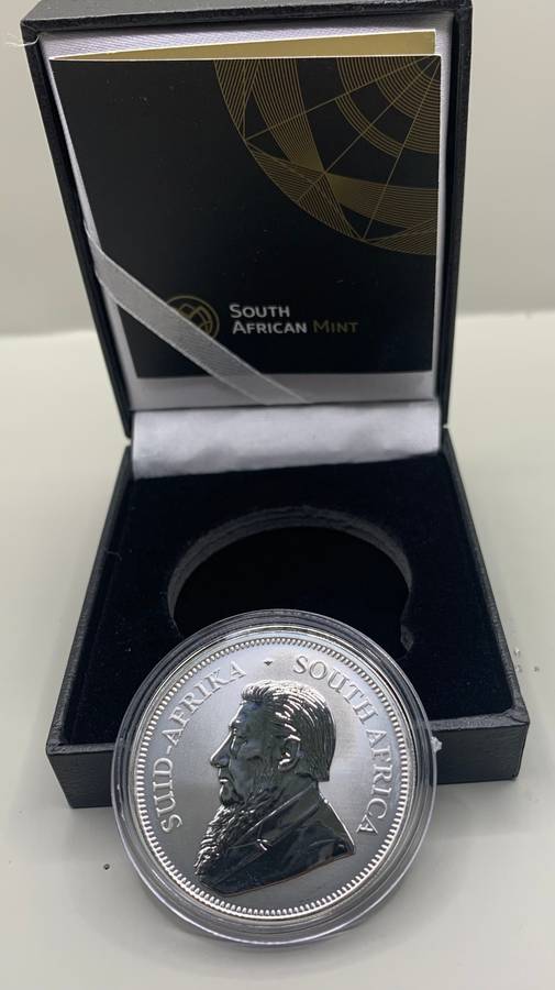 (  2017  PRIVI  )  RSA  50th  ANNIVERSARY  PREMIUM  UNC. SILVER KRUGERRAND    CERT. INCL