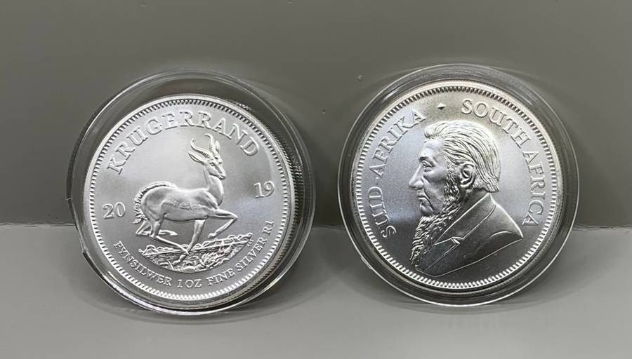 2019       UNC. KRUGERRAND  1oz   PURE SILVER      CAPSULED