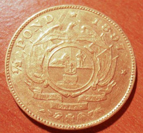 PAUL KRUGER (1897 ) GOLD... HALF POND