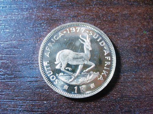 (((  BEST BUY  )))...1977...South African......PROOF...... GOLD... R1....3.99gm...22ct...
