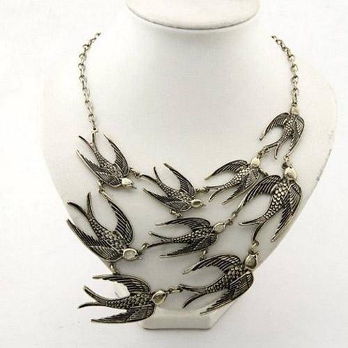 Fashion Vintage Swallow Design Short Necklace