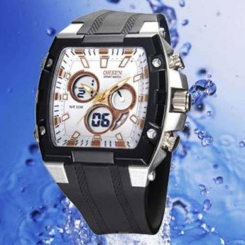OHSEN Dual Time Day Date Digital Waterproof Sports Quartz Wrist Watch