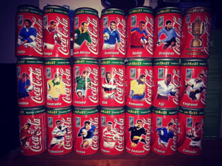 1999 Rugby World Cup Coke Can Collection
