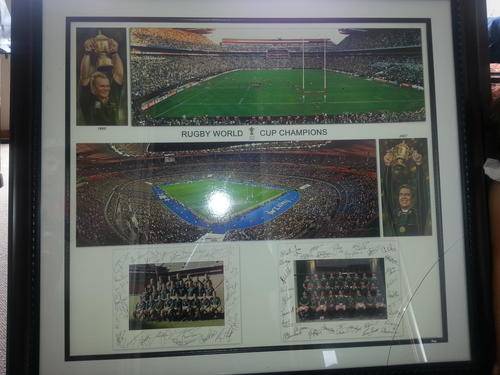 1995 & 2007 Rugby World Cup framed picture