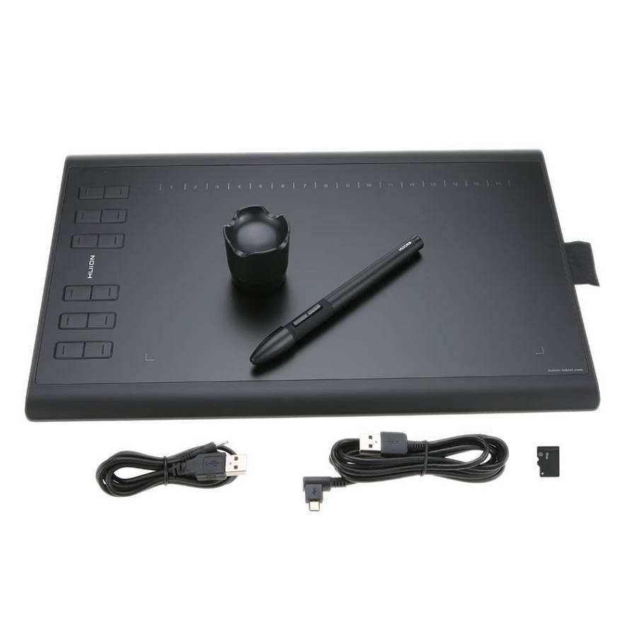 Huion Graphic Drawing Tablet Micro USB New 1060PLUS with Built-in 8G Memory Card
