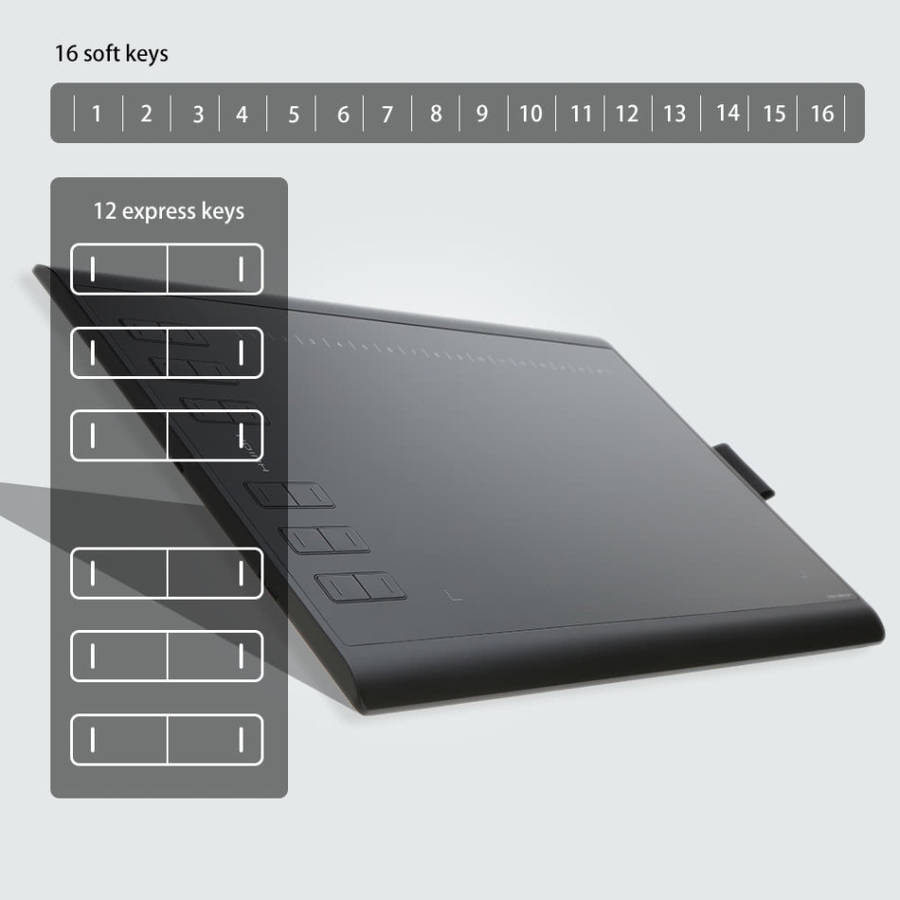 Huion Graphic Drawing Tablet Micro USB New 1060PLUS with Built-in 8G Memory Card