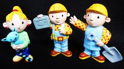 Bob The Builder and Wendy with the Cat pilchardfigures .