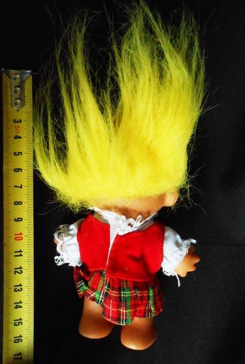 collectable troll doll in scottih dress made by russ