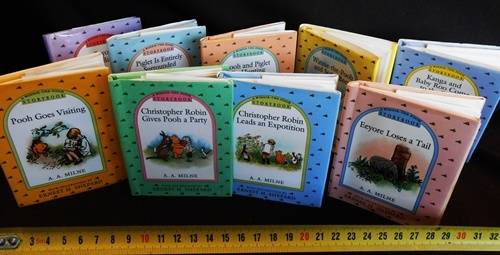 Winnie the Pooh books by A A Milne with decorations by Ernest H Shepard nine stories