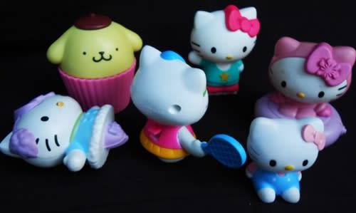 Collectable Hello Kitty Figures made for Mc Donalds  Six different figures