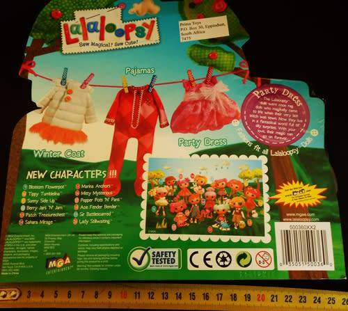 Lalaloopsy Party Dress Fashions fit all Lalaloopsy dolls.