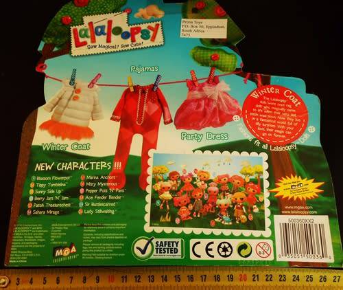Lalaloopsy winter coat Fashions fit all Lalaloopsy dolls.