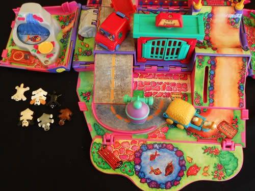 Vintage Pound Puppies Van Bus Circus Playground With 6 Puppies Play Set 1995 EUC