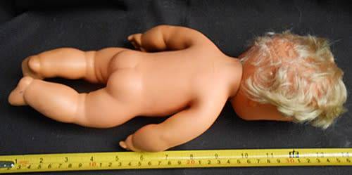 Collectable Vintage soft rubber vinyl  drink and wet doll from 1950 60 s