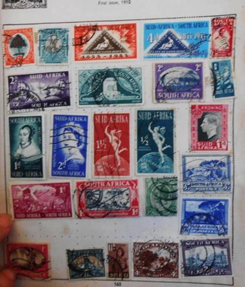collection of South African and other Countries old stamps