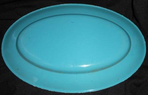 Large Vintage Oval Enamel Platter